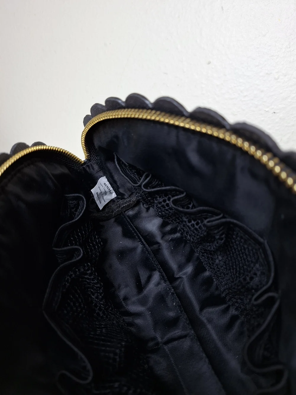 Love Oils Black Cosmetic Pouch with Gold Script